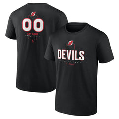NHL,Custom New Jersey Devils Personalized Name & Number Midfielder T-Shirt - Black