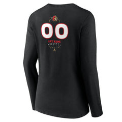 NHL,Custom Ottawa Senators Women's Personalized Name & Number Midfielder Long Sleeve V-Neck T-Shirt - Black