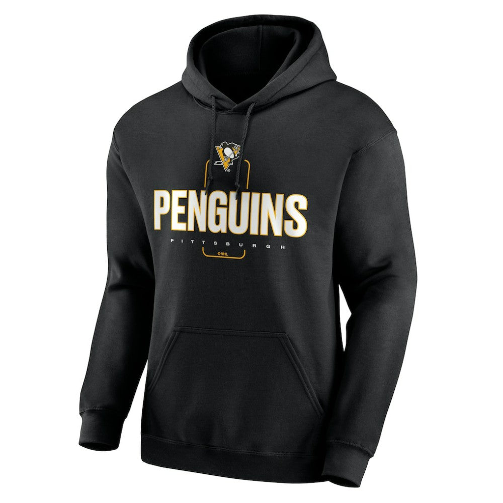 NHL,Custom Pittsburgh Penguins Personalized Name & Number Midfielder Pullover Hoodie - Black