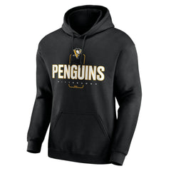 NHL,Custom Pittsburgh Penguins Personalized Name & Number Midfielder Pullover Hoodie - Black