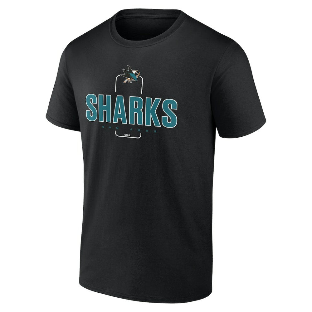 NHL,Custom San Jose Sharks Personalized Name & Number Midfielder T-Shirt - Black