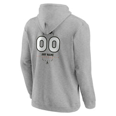 NHL,Custom Philadelphia Flyers Personalized Name & Number Midfielder Pullover Hoodie - Gray