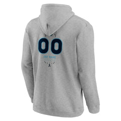NHL,Custom Seattle Kraken Personalized Name & Number Midfielder Pullover Hoodie - Gray
