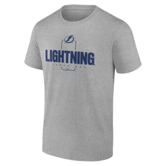 NHL,Custom Tampa Bay Lightning Personalized Name & Number Midfielder T-Shirt - Gray