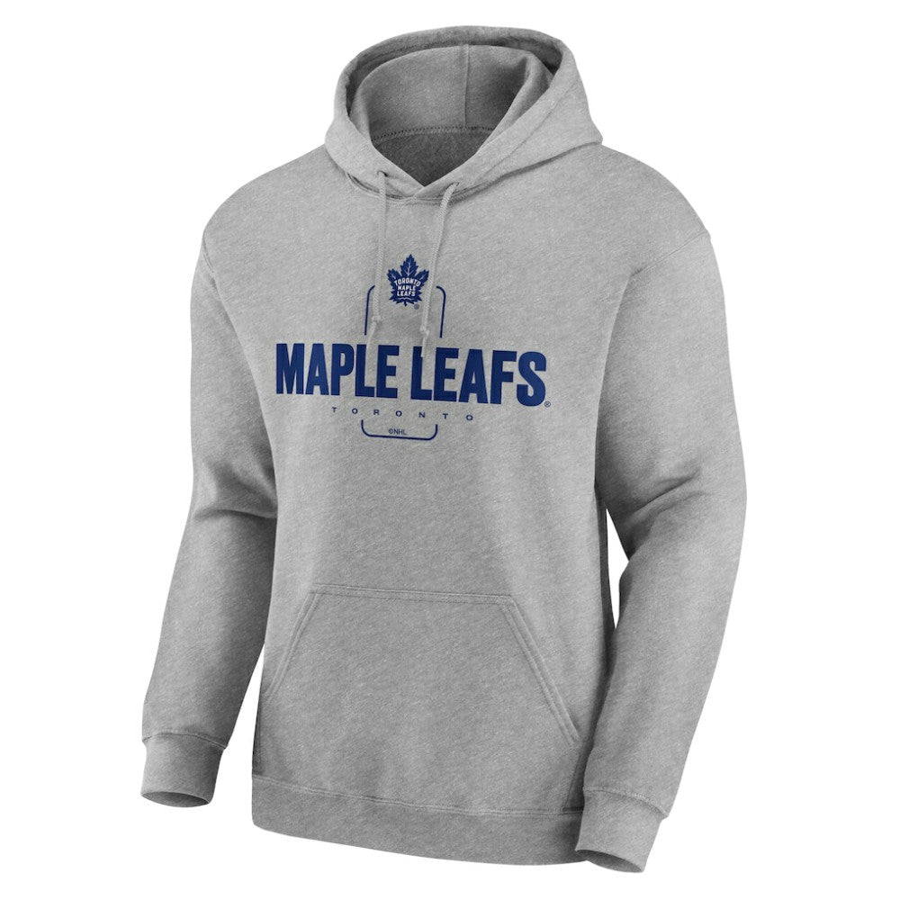 NHL,Custom Toronto Maple Leafs Personalized Name & Number Midfielder Pullover Hoodie - Gray