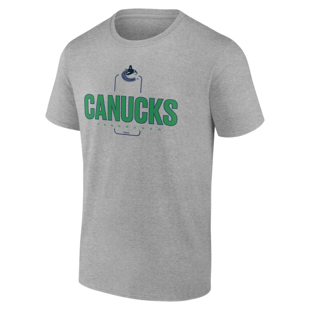 NHL,Custom Vancouver Canucks Personalized Name & Number Midfielder T-Shirt - Gray