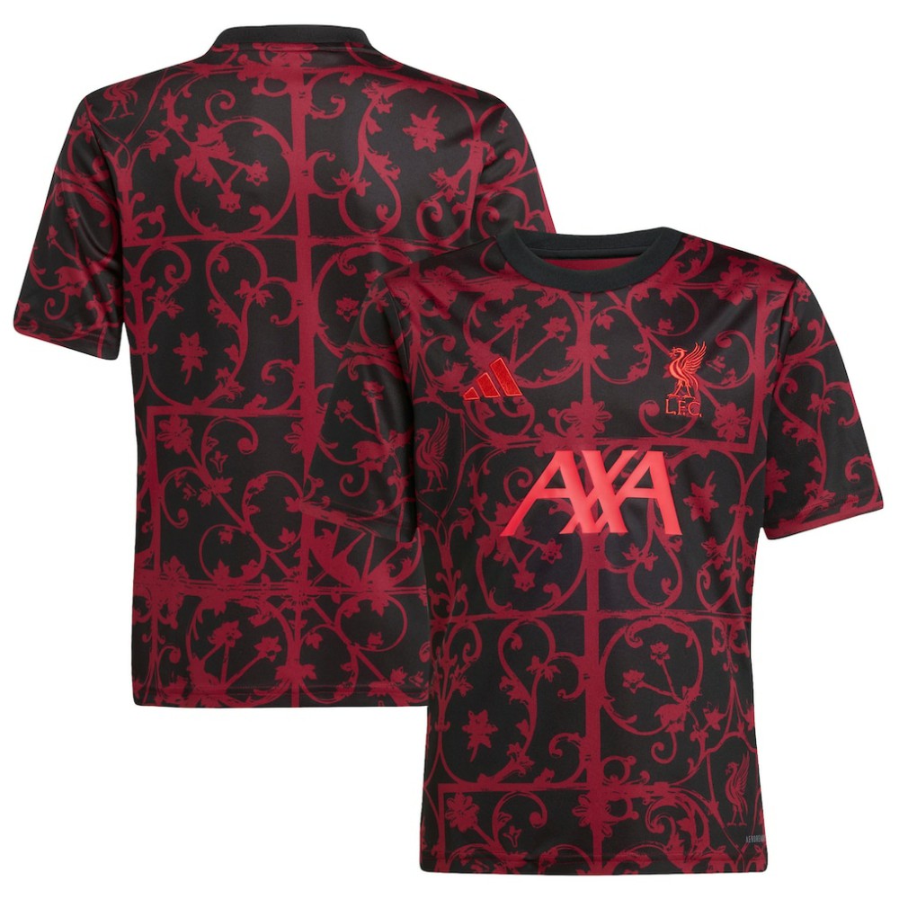 Liverpool Youth 2025/26 Pre-Match AEROREADY Top Black