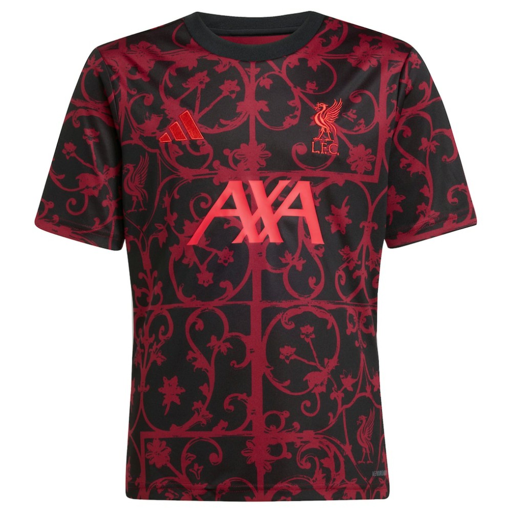 Liverpool Youth 2025/26 Pre-Match AEROREADY Top Black