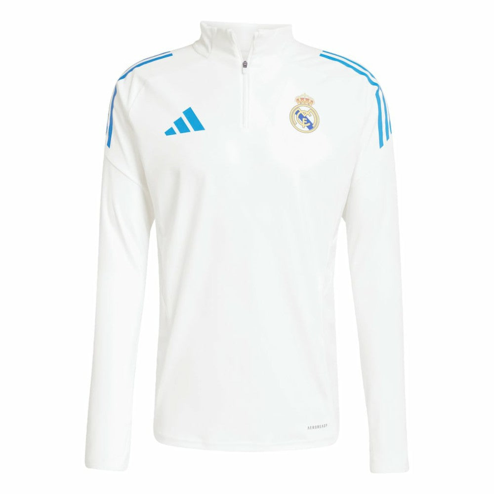 Real Madrid 2025/26 AEROREADY Raglan Quarter-Zip Training Top White
