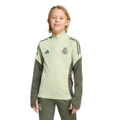 Real Madrid Youth 2025/26 Training AEROREADY Quarter-Zip Pullover Green