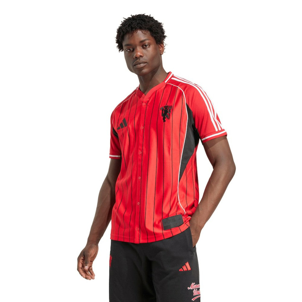 Manchester United US Pack Full-Button Baseball Jersey Red sale