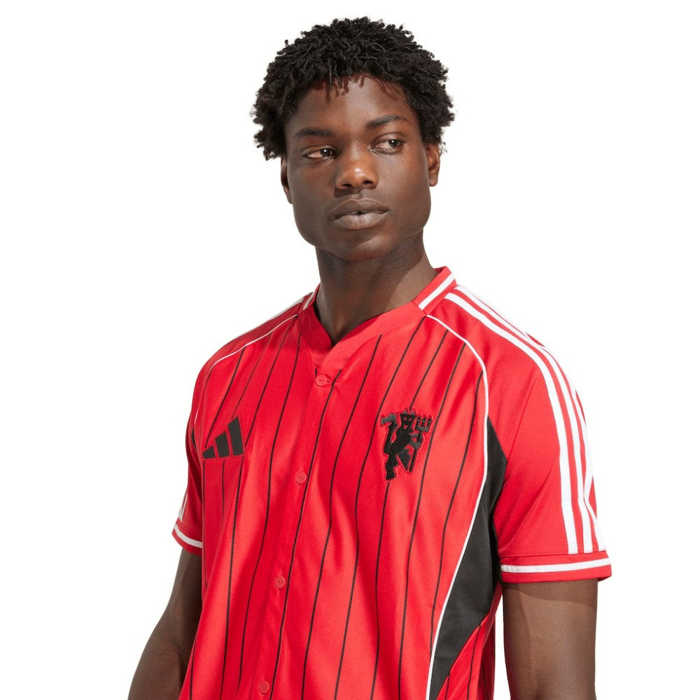 Manchester United US Pack Full-Button Baseball Jersey Red sale
