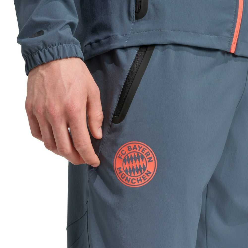 Bayern Munich 2025/26 Tiro Vis Tech AEROREADY Travel Pants Gray
