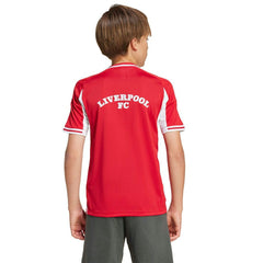 Liverpool Youth Full-Button Baseball Jersey Red