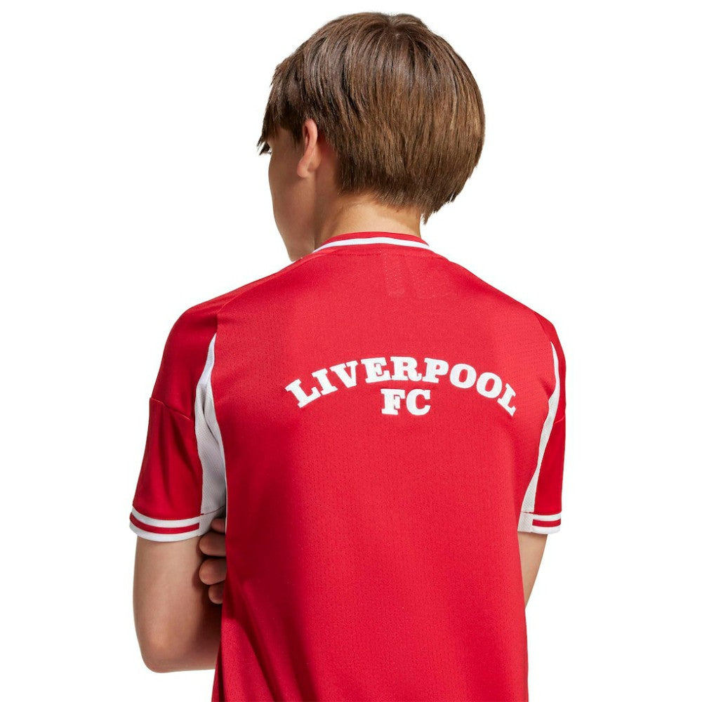 Liverpool Youth Full-Button Baseball Jersey Red