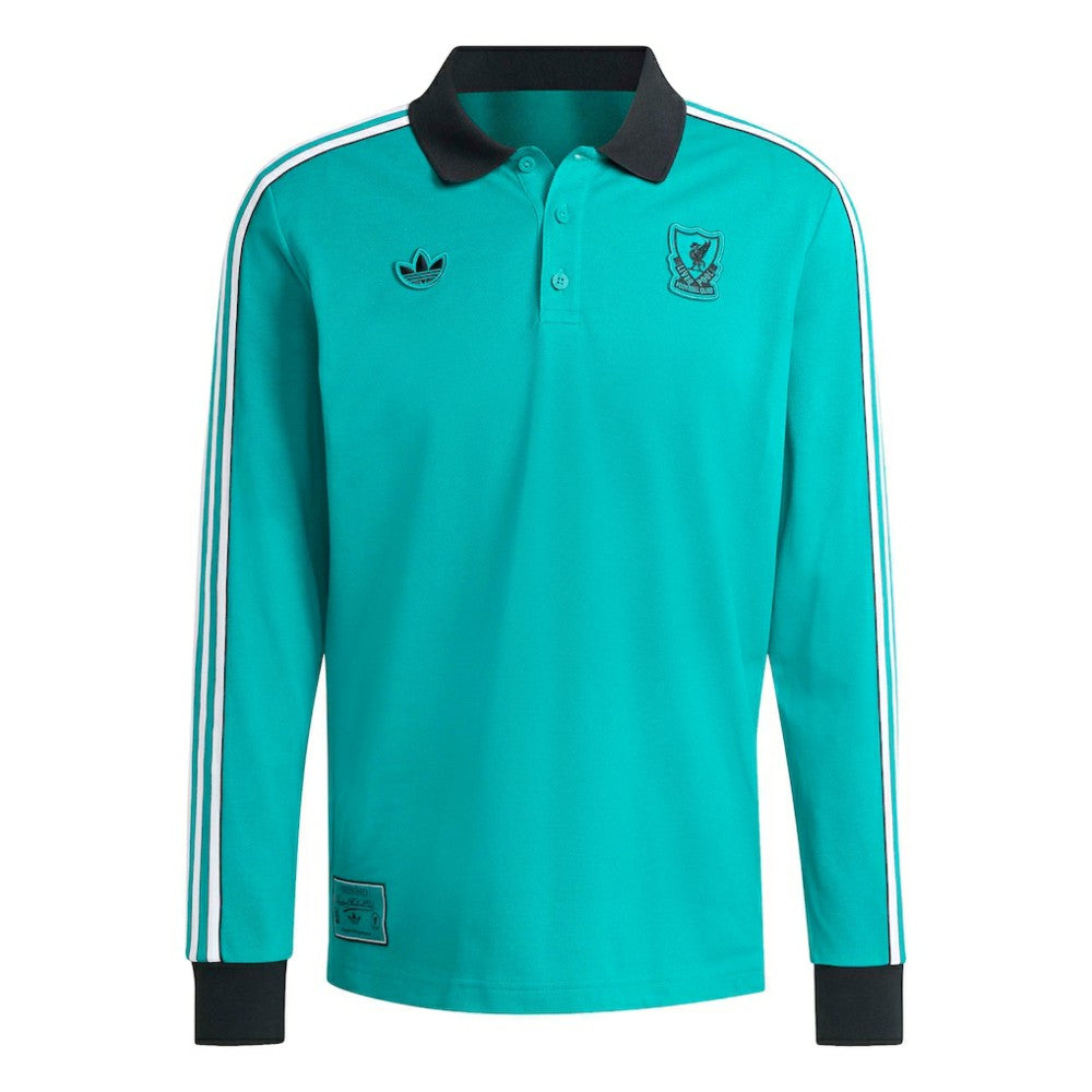 Liverpool Terrace Icons Long Sleeve Polo Green