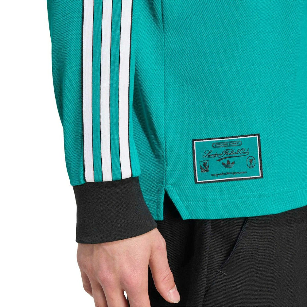 Liverpool Terrace Icons Long Sleeve Polo Green