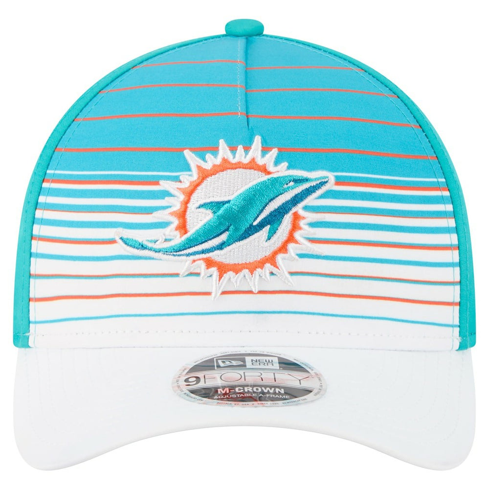 Miami Dolphins New Era Adventure Gradient 9FORTY M-Crown A-Frame Adjustable Hat White/Aqua