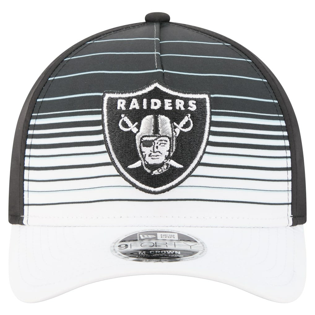 Las Vegas Raiders New Era Adventure Gradient 9FORTY M-Crown A-Frame Adjustable Hat White/Black