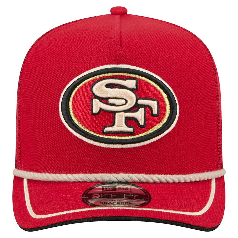 San Francisco 49ers New Era Vintage Team Rope A-Frame Trucker 9FIFTY Snapback Hat Scarlet