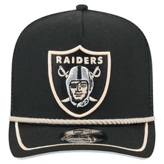 Las Vegas Raiders New Era Vintage Team Rope A-Frame Trucker 9FIFTY Snapback Hat Black