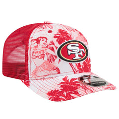 San Francisco 49ers New Era Hula 9SEVENTY Adjustable Trucker Hat Scarlet
