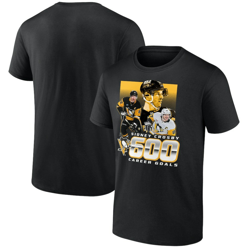 NHL Sidney Crosby Pittsburgh Penguins 600 Career Goals T-Shirt - Black