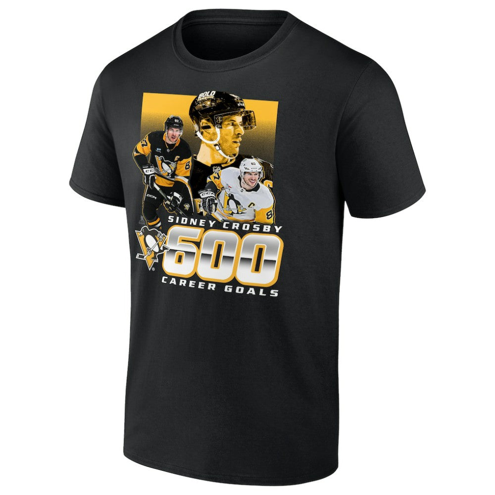 NHL Sidney Crosby Pittsburgh Penguins 600 Career Goals T-Shirt - Black