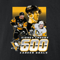 NHL Sidney Crosby Pittsburgh Penguins 600 Career Goals T-Shirt - Black