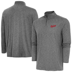 NHL Detroit Red Wings Antigua 2025 NHL Stadium Series Hunk Quarter-Zip Jacket - Heather Black