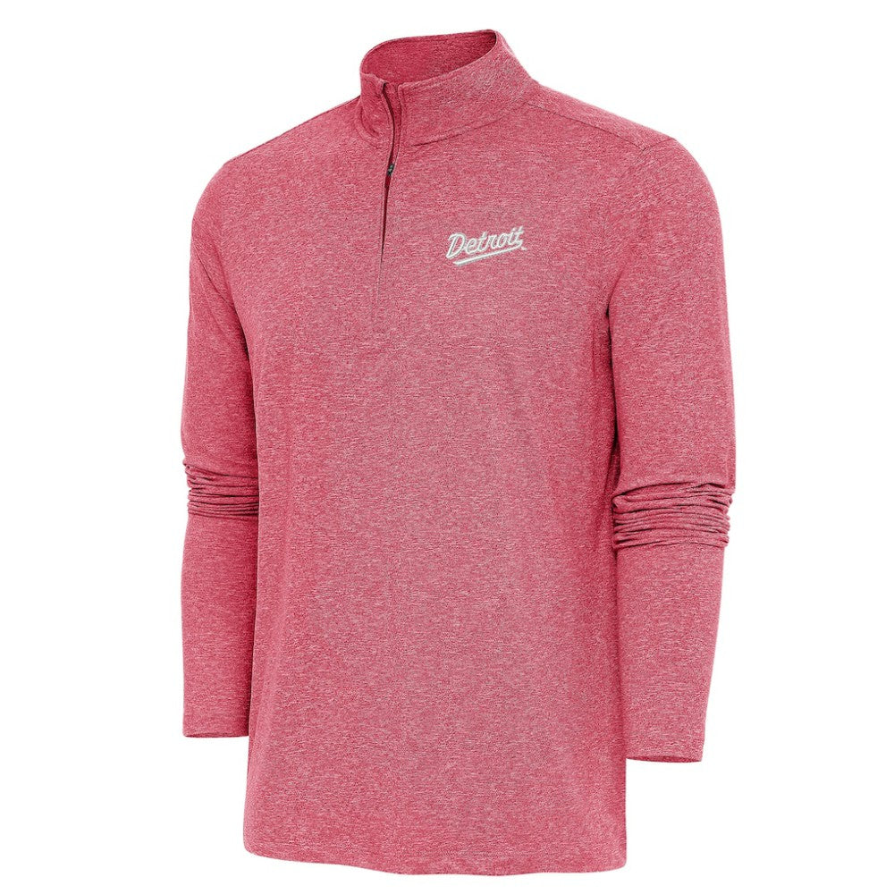 NHL Detroit Red Wings Antigua 2025 NHL Stadium Series Hunk Quarter-Zip Jacket - Heather Red