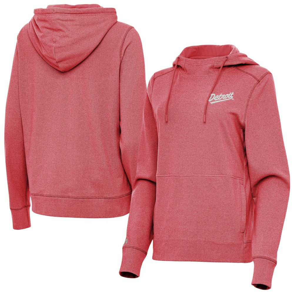 NHL Detroit Red Wings Antigua Women's 2025 NHL Stadium Series Justice Pullover Hoodie - Heather Red
