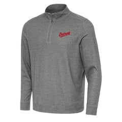 NHL Detroit Red Wings Antigua 2025 NHL Stadium Series Subtle Quarter-Zip Top - Heather Black