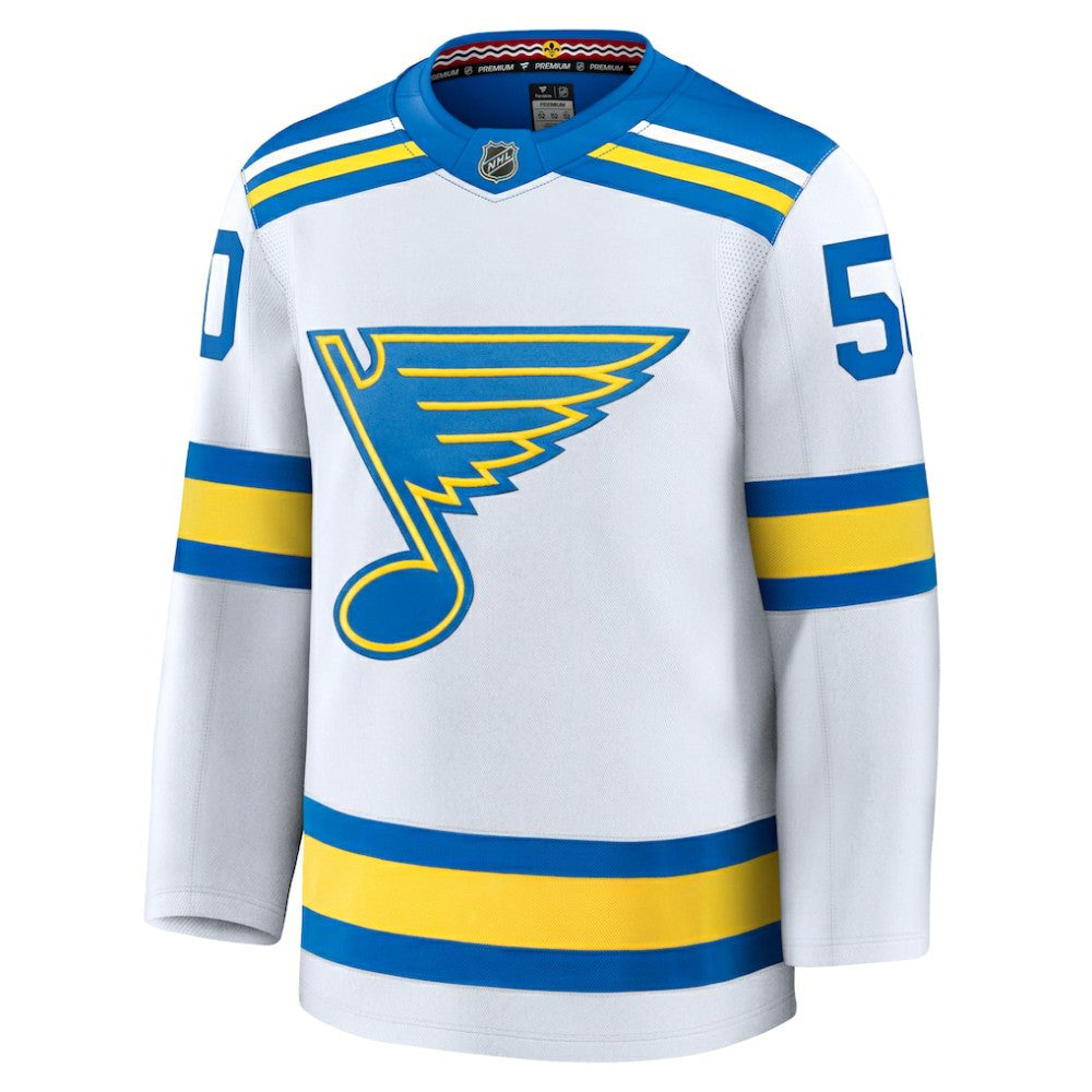 NHL Jordan Binnington St. Louis Blues Fanatics Away Premium Player Jersey - White