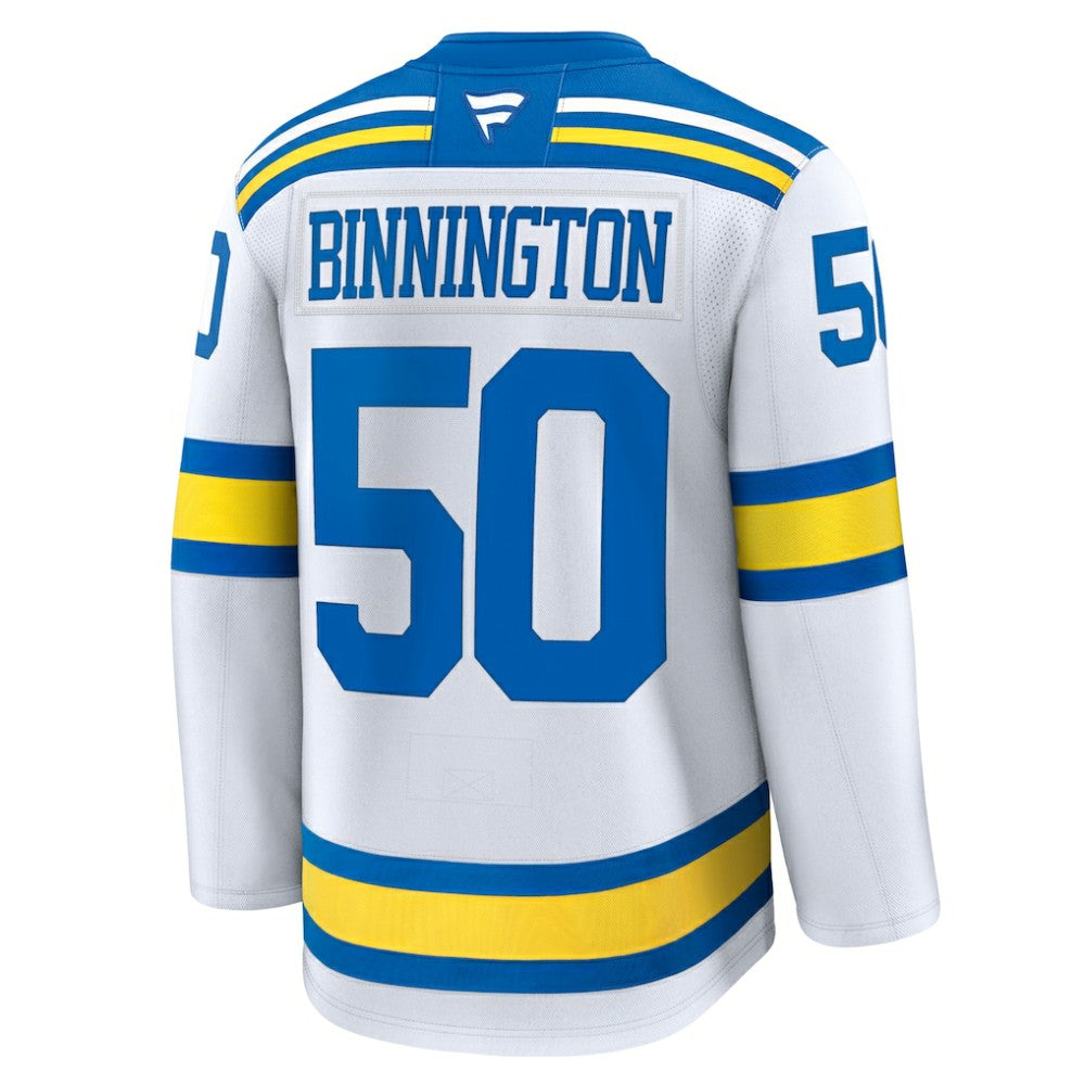 NHL Jordan Binnington St. Louis Blues Fanatics Away Premium Player Jersey - White