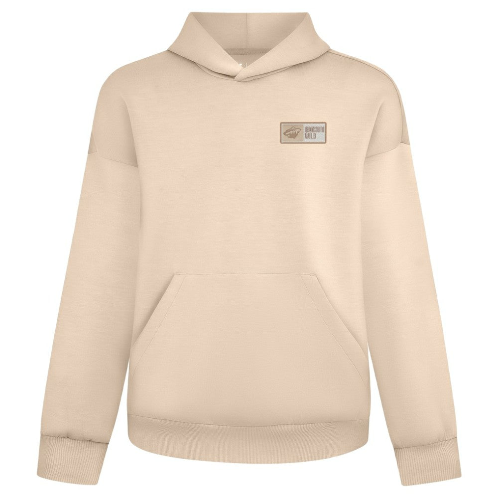 NHL Minnesota Wild Levelwear Luxe Signature Lineage Tri-Blend Pullover Hoodie - Khaki