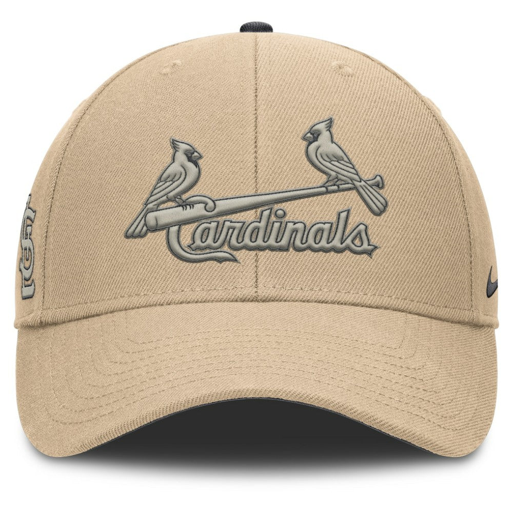 St. Louis Cardinals Nike Rise Adjustable Hat - Khaki Hats