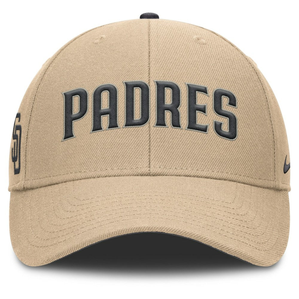 San Diego Padres Nike Rise Adjustable Hat - Khaki Hats