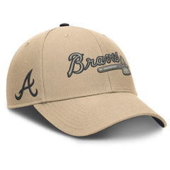 Atlanta Braves Nike Rise Adjustable Hat - Khaki Hats