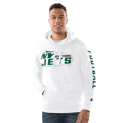 New York Jets Starter Vintage Pullover Hoodie White