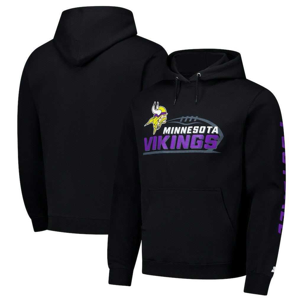 Minnesota Vikings Starter Vintage Pullover Hoodie Black