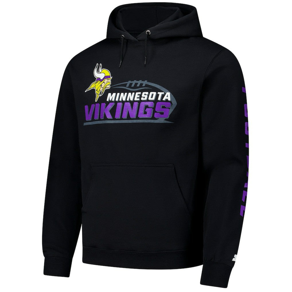 Minnesota Vikings Starter Vintage Pullover Hoodie Black