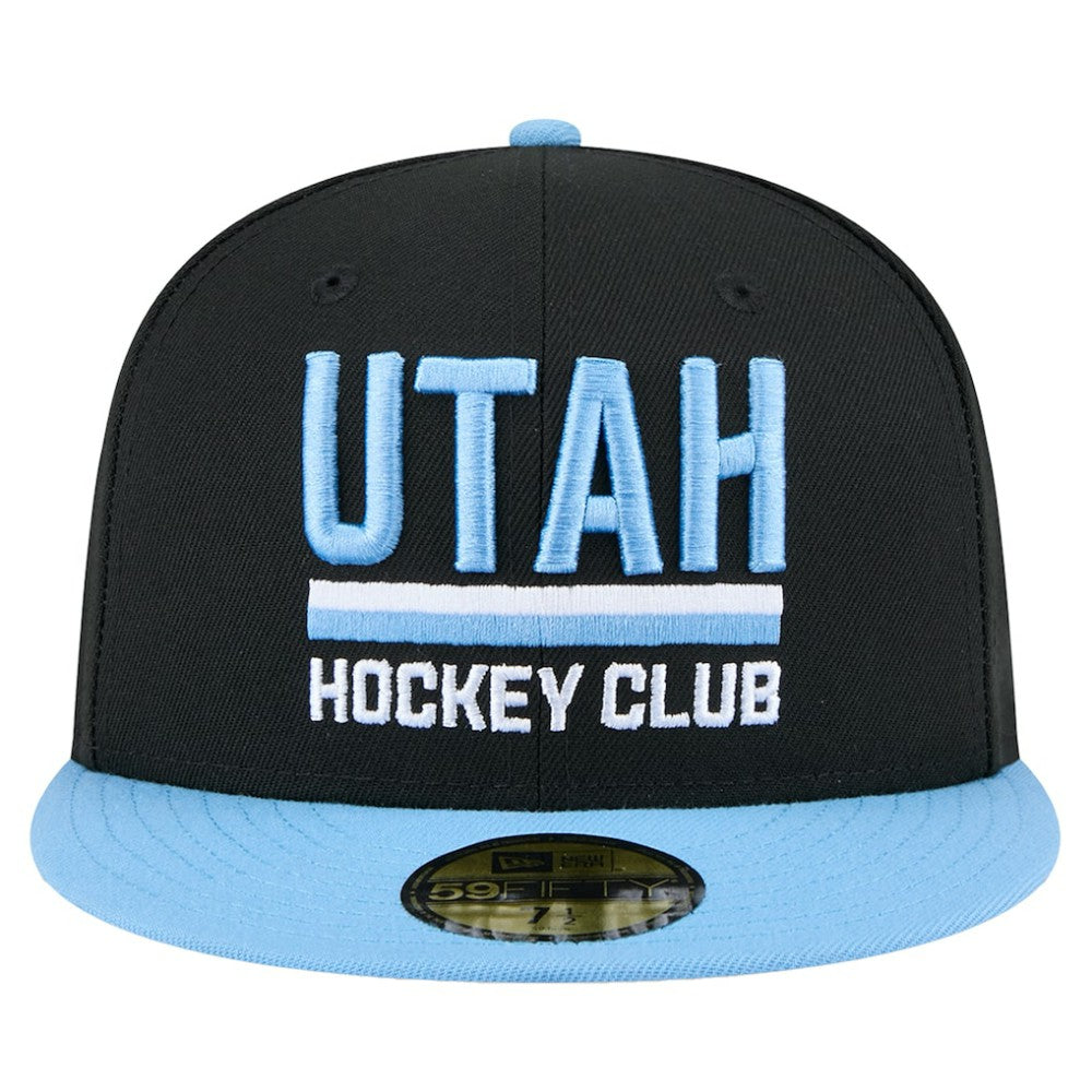 NHL Utah Mammoth New Era Lockup 1st Season 59FIFTY Fitted Hat - Black/Light Blue