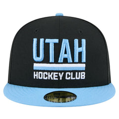 NHL Utah Mammoth New Era Lockup 1st Season 59FIFTY Fitted Hat - Black/Light Blue