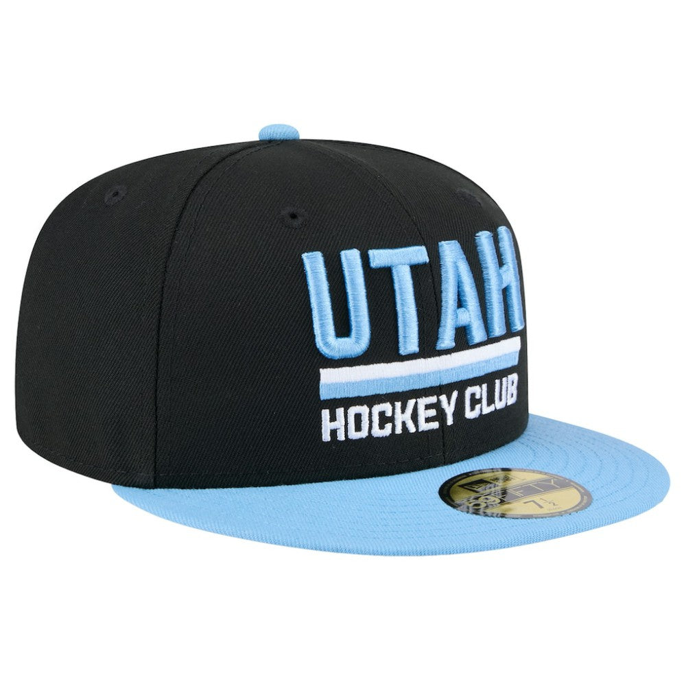 NHL Utah Mammoth New Era Lockup 1st Season 59FIFTY Fitted Hat - Black/Light Blue