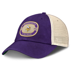 Minnesota Vikings Top of the World Team Patch Adjustable Hat Purple
