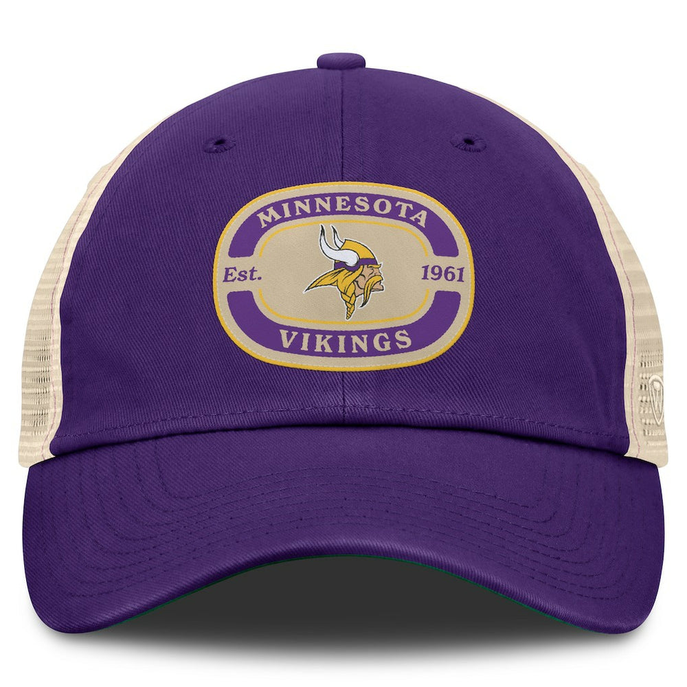 Minnesota Vikings Top of the World Team Patch Adjustable Hat Purple