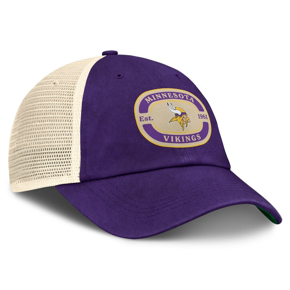 Minnesota Vikings Top of the World Team Patch Adjustable Hat Purple