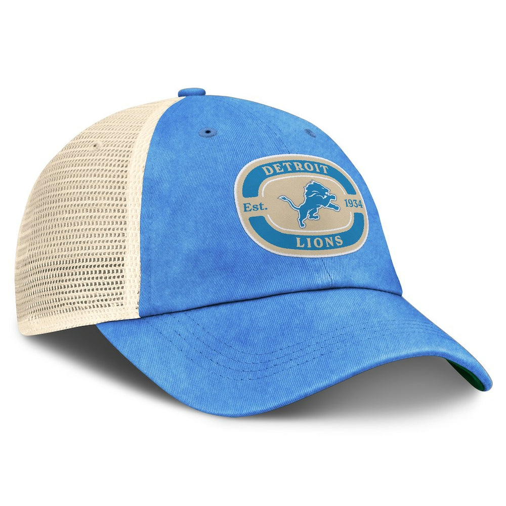 Detroit Lions Top of the World Team Patch Adjustable Hat Blue