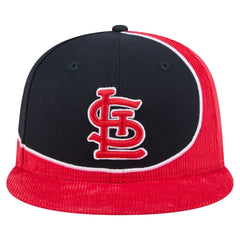 St. Louis Cardinals New Era Retro Split Corduroy Snapback Hat - Red/Navy Hats